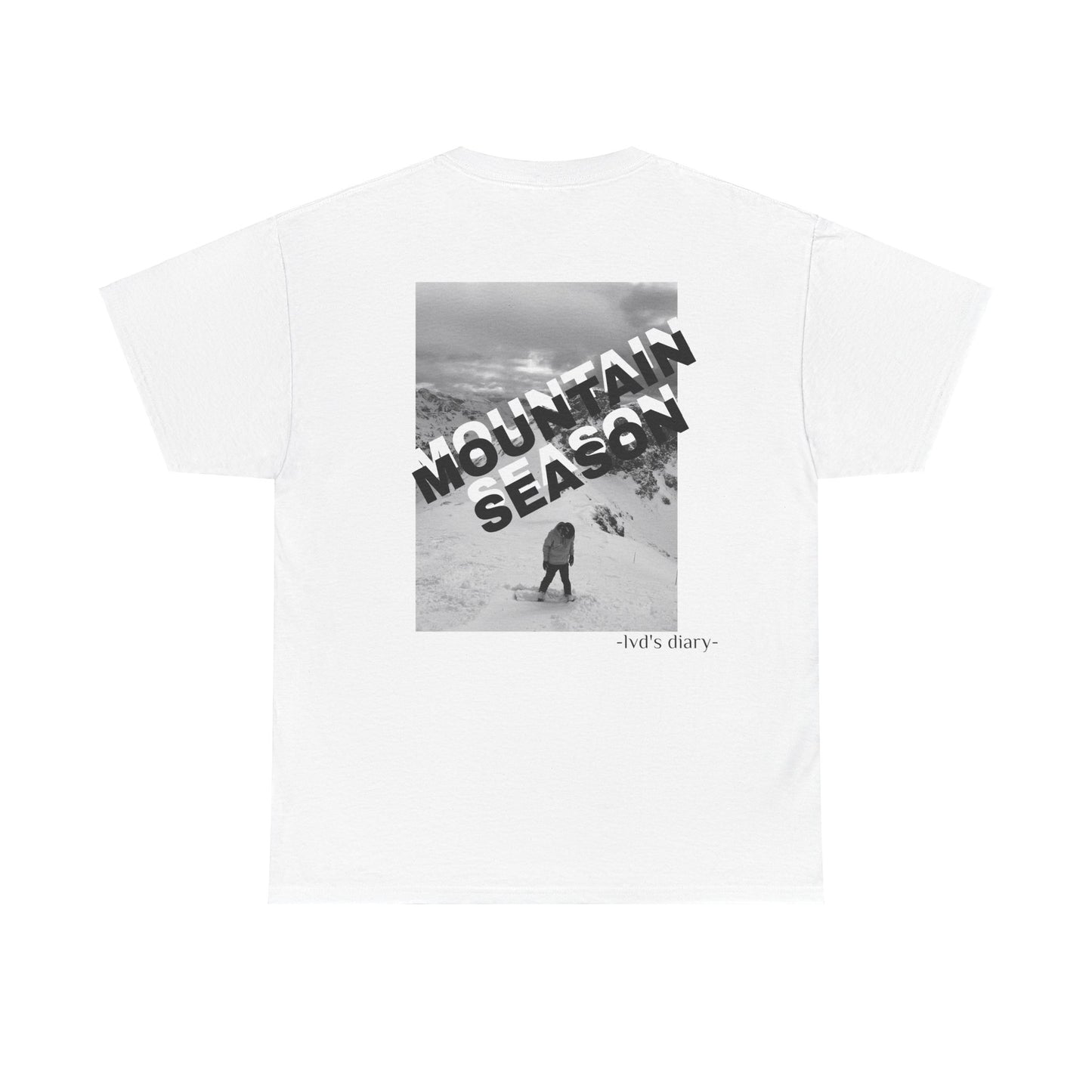 "Mountain season" Tee (black text) - lvd's diary