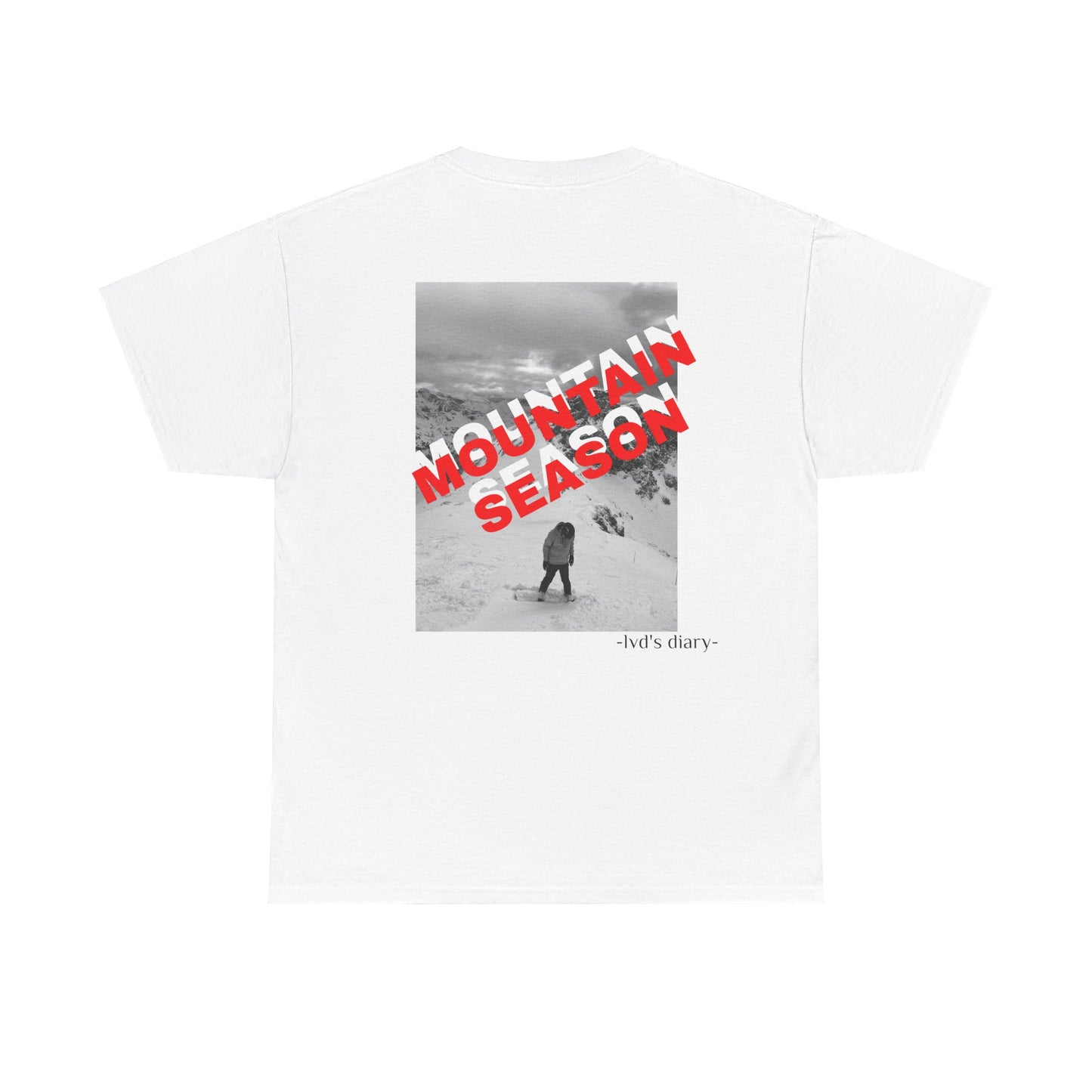 "Mountain season" Tee (red text) - lvd's diary