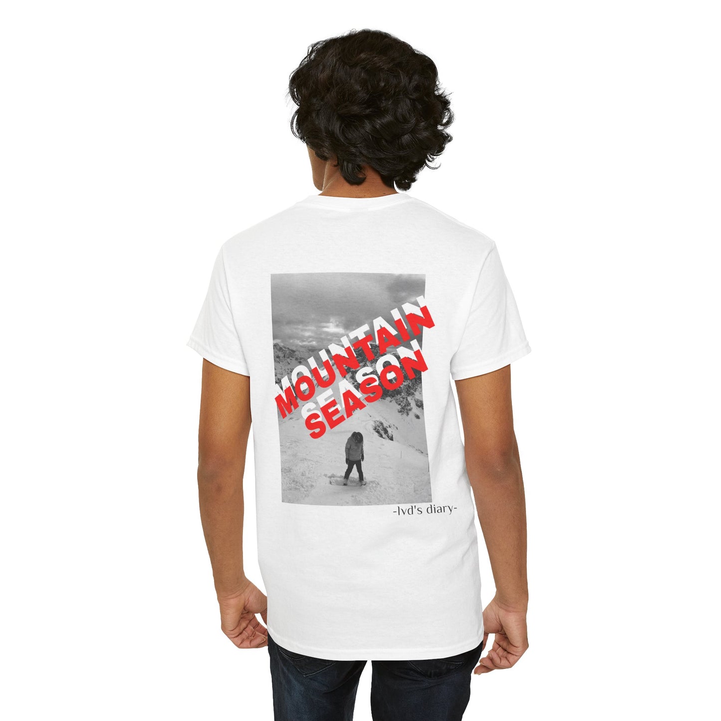 "Mountain season" Tee (red text) - lvd's diary